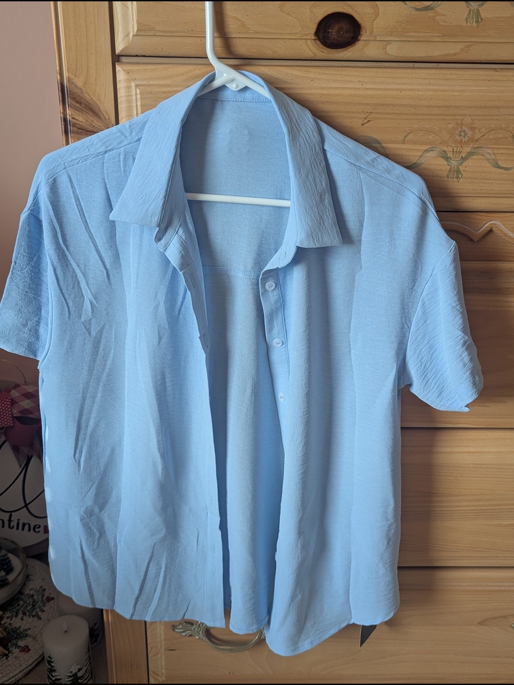NWT Women's Light Blue Linen Shirt